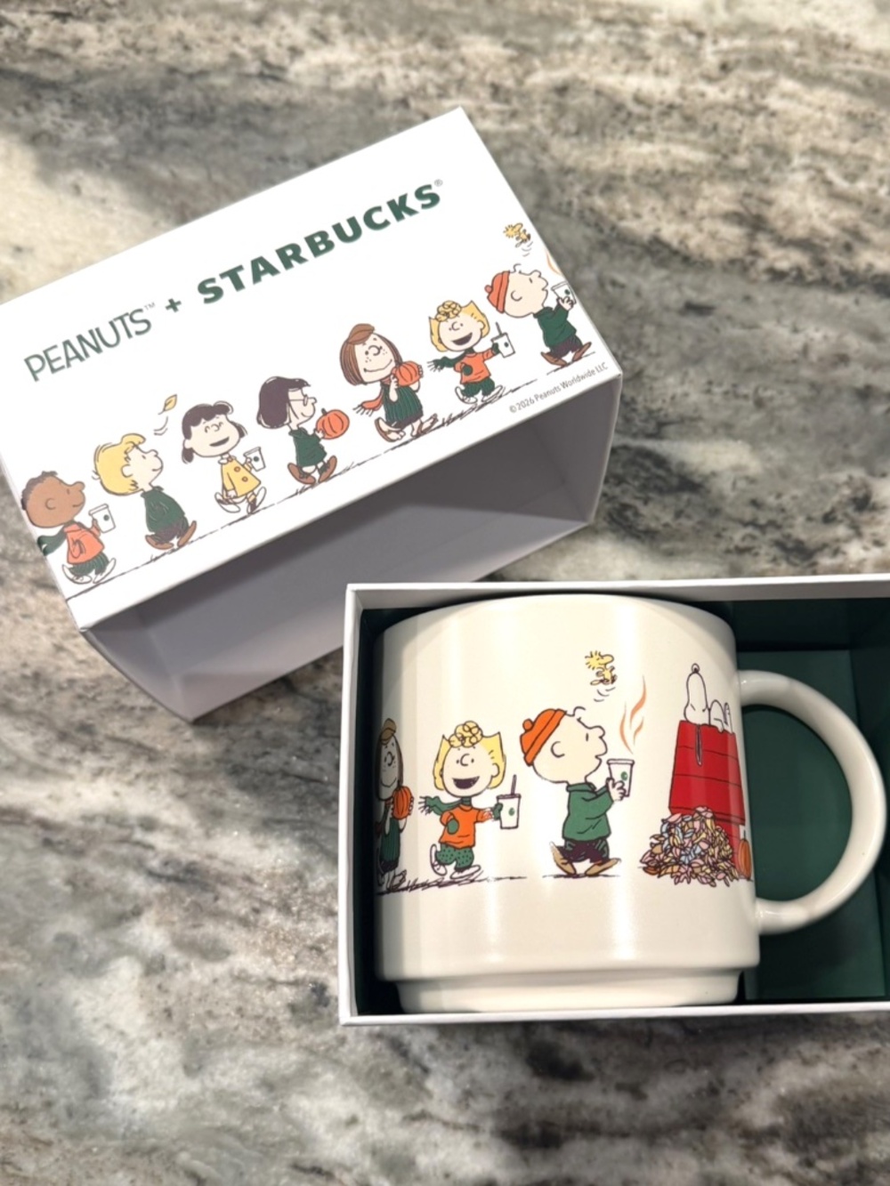 Starbucks Peanuts Snoopy White Mug Limited Edition 14 oz 2026 Collaboration